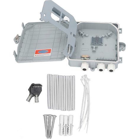 Glasfaserverteilerbox, 8-adrig, wasserdicht, Glasfaser-Splitterbox für den Innen- und Außenbereich