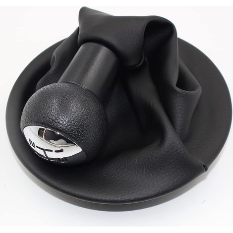 Pomello del cambio a 5 marce + cuffia per Citroën Berlingo III e Peugeot Partner 2008-2021, nero (1/5)