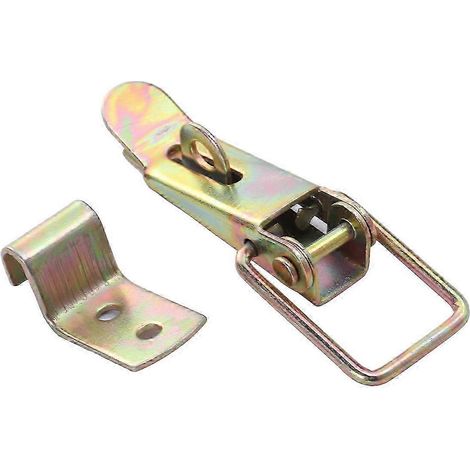 Loquet pour coffre à outils de camion, tiroir flexible, porte de chariot absorbant les vibrations, 10,4 x 2,7 x 1,3 cm, fer carré, usage automobile, 1 jeu (1/2)