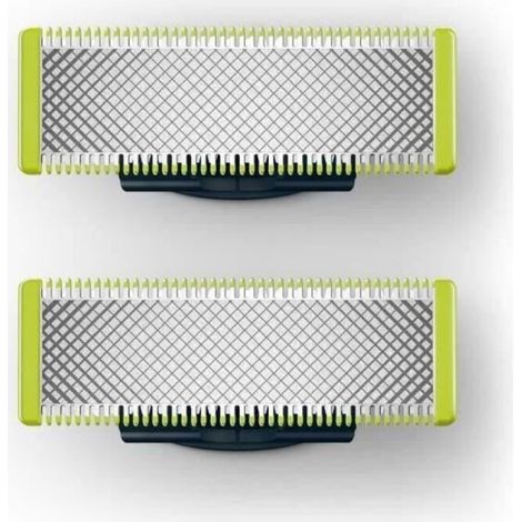 [JAMAIS UTILISÉ]PHILIPS QP220/55 OneBlade Rasierer/Trimmer 2er-Pack – Grün und Schwarz