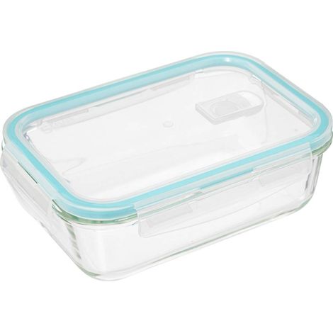 5Five Simply Smart – Boîte de conservation en verre borosilicate 1,18l – Couvercle hermétique – Longueur 21,5cm – Largeur 15,5cm – Hauteur 7,3cm (1/5)