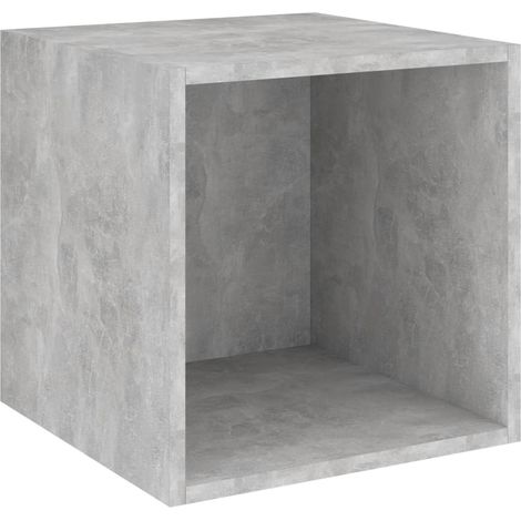 vidaXL Mobile a Muro Grigio Cemento 37x37x37 cm in Legno Multistrato (1/5)