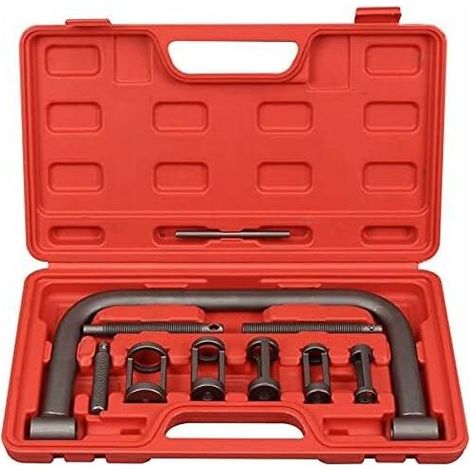 Vie 10PCS Kit de Compresseur de Ressort de Soupape, avec Pince de Compression à Ressort/Adapteurs/Vis d'extension/Barre de Compression pour Moteur de Voiture/Mini-fourgonnettes/VTT/Moto (1/5)