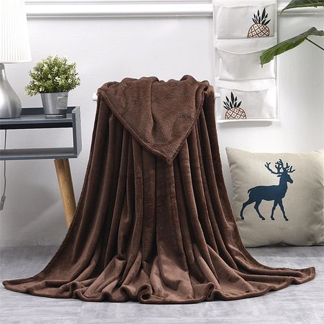 Couverture En Peluche - Flanelle Microfibre - 130 x 150 cm - Pour Canapé Lit Ou Salon - 1 Pièce (1/5)
