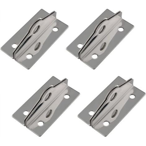 Lot de 4 loquets coudés à 90 degrés en acier inoxydable 304, verrou de sécurité, œillet de cadenas, pour rangement intérieur ou extérieur (1/4)