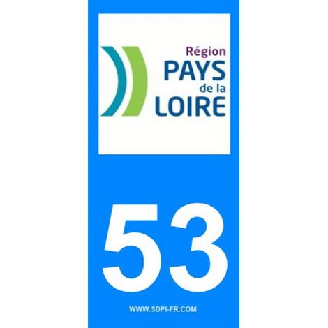 ADHESIFS REGION DEPARTEMENT 53 PAYS DE LA LOIRE X2