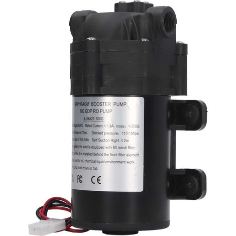 Selbstansaugende Membranpumpe DC24V 60W 100G, G3/8 Innengewinde, mit 200–240VAC EU-Adapter (1/5)