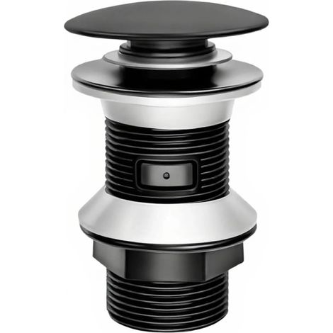 Bonde de lavabo - Bouchon de lavabo noir - Universelle - Sans trop-plein - Anti-fuite - Noir (1/5)
