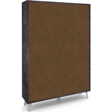 Mueble 4 Puertas 108L x 41P x h161 – Acabado Negro Mate y Oxidado – Sarmog