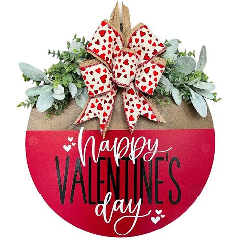 Panneau De Porte En Bois Pour La Saint-Valentin, Décoration Romantique D'intérieur Et Extérieur, Cadeau Personnalisé Pour Les Couples, Design Élégant Et Naturel-KZQ (1/2)