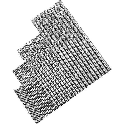 Ensemble de 40 mini-forets HSS à queue droite de 1,0 à 2,5 mm pour perçage de circuits imprimés (1/4)
