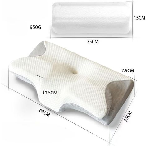 Orthopädisches Nackenstützkissen für Seitenschläfer – Ergonomisches Memory-Schaum-Kissen (1/4)