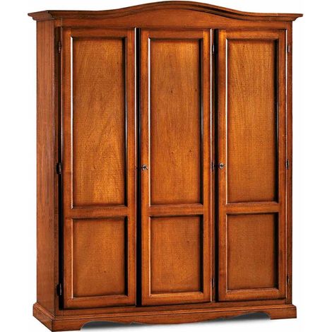 Armadio Legno 3 Porte Classico Noce Arte Povera