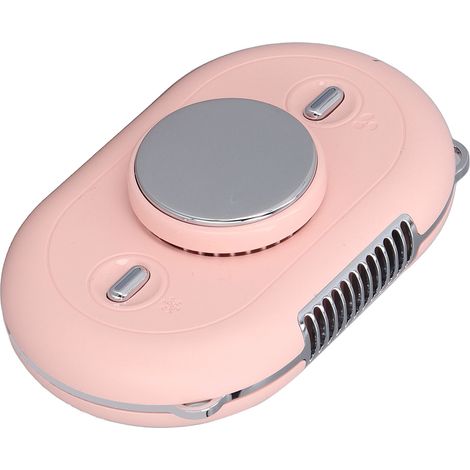 Tragbarer Nackenventilator mit USB-Ladefunktion, kleiner Nackenventilator mit verstellbarem Tragegurt und Ständer für den Innen- und Außenbereich, Rosa (1/5)