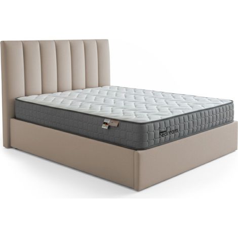 Pack Lit Coffre & Matelas "Dream & Goodream" 140x190cm Taupe