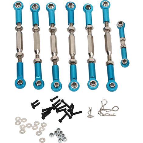 Jeu de Biellettes de Direction en Alliage d'Aluminium pour Traxxas SLASH 1/10 - Pièces Amélioration Bleues (1/5)