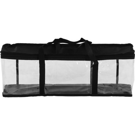 Sac de rangement pour outils en PVC transparent avec fermeture éclair, anti-poussière, grande capacité, pour l'entretien, 61 x 15 x 21 cm