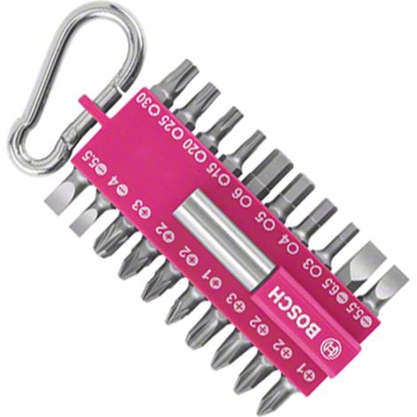 Convient pour – Assortiment de vissage Bosch 21 pièces – Rose fuchsia (1/3)