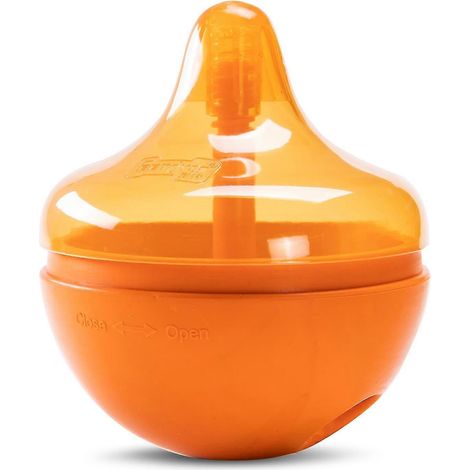 Distributeur de nourriture pour animaux, jouet orange (1/5)