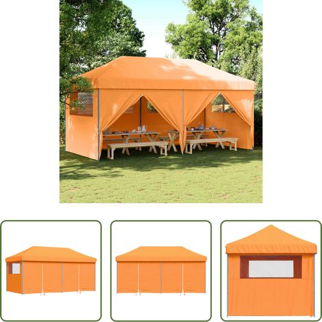 vidaXL Outdoor-Event - Partyzelt Faltbar Pop-Up mit 4 Seitenteilen Orange