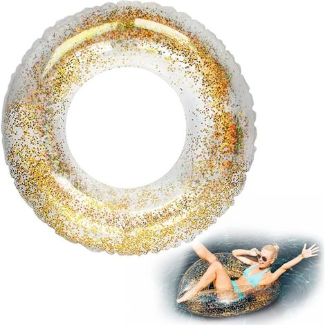 Bouée gonflable, 1 unité, transparente, accessoire flottant destiné aux activités nautiques récréatives.-AquaForge (1/3)