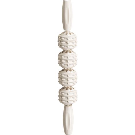 Rouleau de massage Wolf-Tooth — Rouleau musculaire, bâton de massage corps entier (Blanc, 36 x 6 cm)