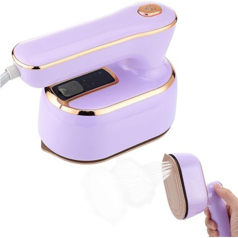 Mini ferro da stiro a vapore, 100 watt, pieghevole, piastra in ceramica antiaderente, riscaldamento in 15 secondi, portatile per i viaggi - Crezuo