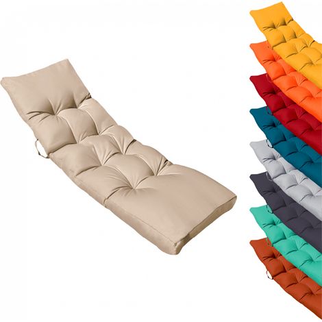 Linxor – Coussin de bain de soleil capitonné 185 x 60 cm – Ultra confortable en polyester Oxford – Résistant aux tâches et à la chaleur – Certifié OEKO-TEX®
