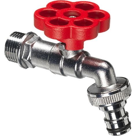 Rubinetto a Sfera per Fontana da Giardino con Fiore Colorato Belfer RUB/029 Rosso