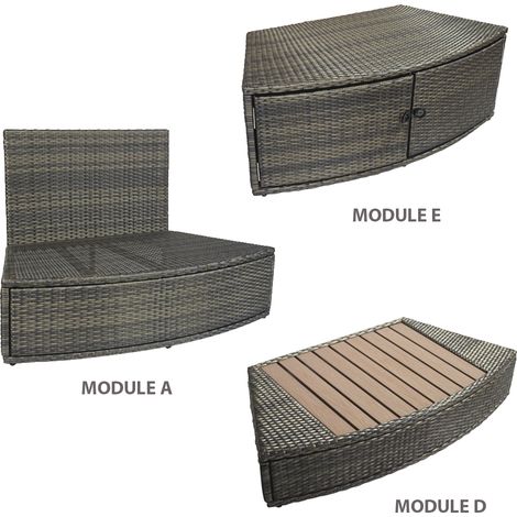 France Sauna – Ensemble de 3 modules a/d/e pour spa – Type de pièce détachée – Entretien facile et complet – Accessoires Netspa