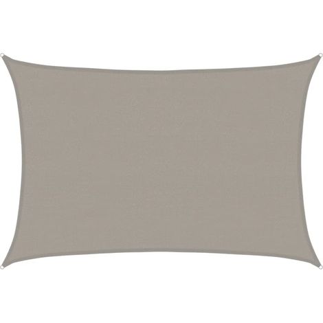 Sunshade Sail 160 g/m² Rectangular Light Grey 4x6 m HDPE vidaXL