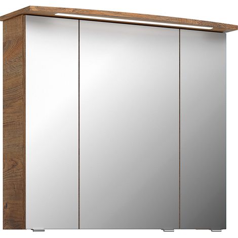 Spiegelschrank 82cm mit LED-Leuchte in Eiche Ribbeck SINTRA-66 (1/5)