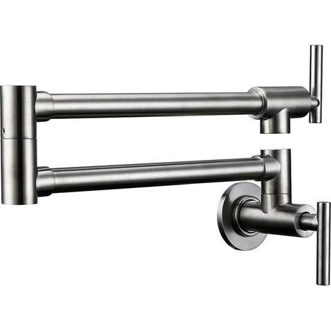 Robinet de remplissage de pot Noir brossé en laiton chromé mural de poteau monté robinet de remplissage pivotant pliage rétractable rotatif stretch lavabo robinet de cuisine Robinet pliant ( Color : B (1/5)
