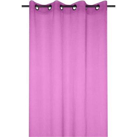 Voilage uni 135 x 260 cm Mona rose fuchsia (1/2)