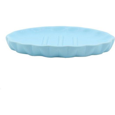 Cleafe - Piatto Piattino Porta Sapone Saponetta Accessori Arredo Bagno Azzurro Decorata 79944 - (1/2)