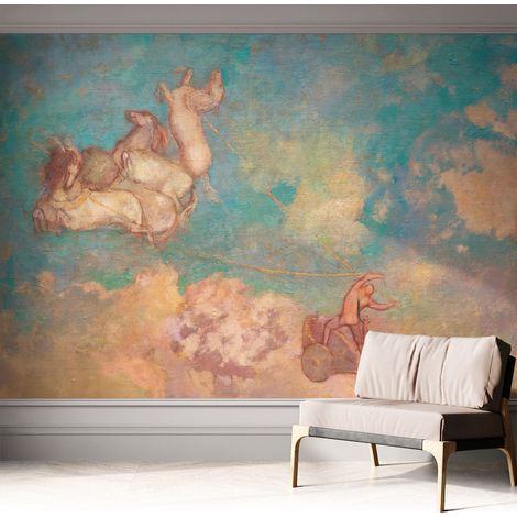 Papier peint autocollant Mural avec colle pour salon et chambre Décoration murale rapide Pégases célestes 312x219 cm (1/5)