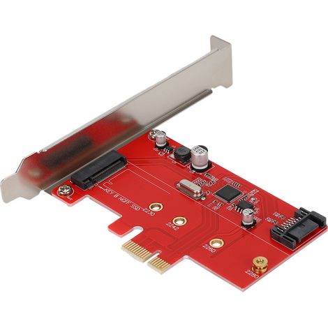 Carte d'extension PCI-E vers M.2 SSD pour disque dur SATA 3.0, adaptateur de carte mère pour SSD NVMe (1/5)