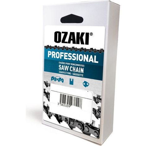 Chaîne de tronçonneuse OZAKI Pro carrée 3/8' .050 (1,3mm) 60 entraîneurs. - OZAKI