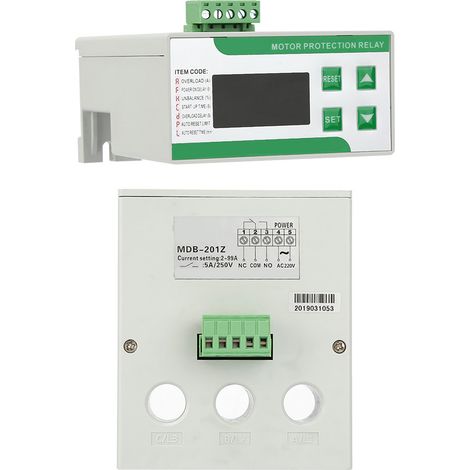 Protection numérique pour moteur électrique 220 V AC 2–99 A contre les surcharges et les pertes de phase avec affichage (220 V) (1/5)