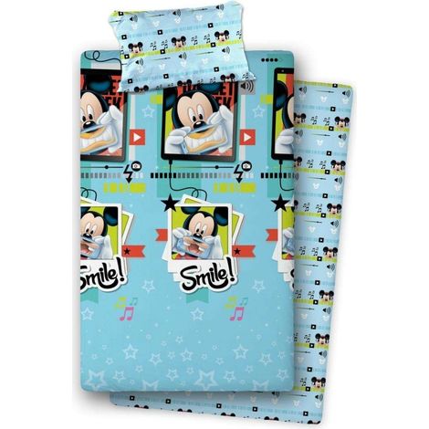 Completo Lenzuola Singolo Mickey Smile
