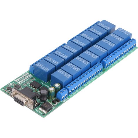 FTVOGUE 16-Kanal Smart-Relaisplatine mit RS232-Schnittstelle, ideal für Projekte und Prototypen