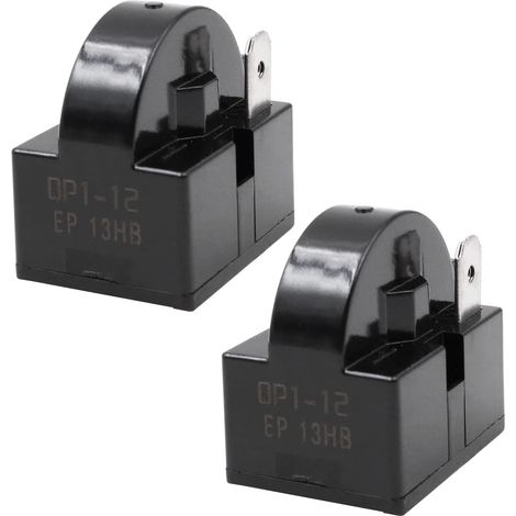 Lot de 2 démarreurs de compresseur PTC 1 broche 12 Ohm pour réparation de climatisation de réfrigérateur (1/5)