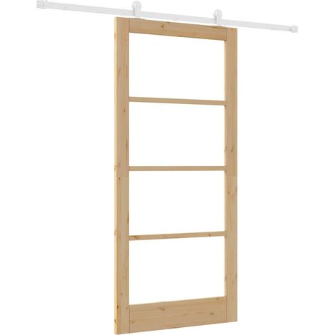 Maison Exclusive - Schiebetür ORKDAL Natur 93 x 202 cm Massivholz