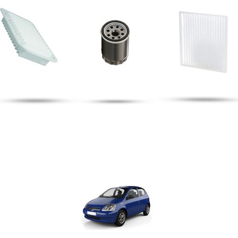 Kit tagliando 3 filtri compatibile con Toyota Yaris I (p1) 1.5 VVT 110kw Dal 2003 (1/4)
