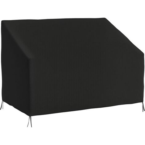 Housse canapé extérieur étanche 600D Oxford noir, protection banc jardin 140x84x56/94 cm, imperméable résistant UV. (1/5)