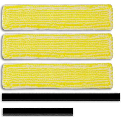 Pour Window Aspirateur – 3 Pieces Accessoires Microfibre Serpillière Covers and 2 Pieces Rubber Lip Puller (1/5)