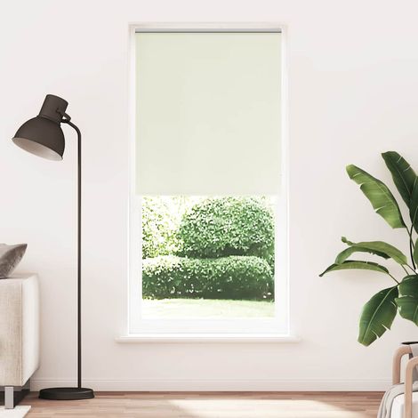 vidaXL Estor enrollable opaco 104,4x230 cm, tela, ancho 100 cm, blanco roto (1/5)