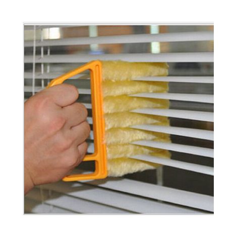 Brosse de nettoyage à poulie pour climatiseur, outil 2pcs, jaune.