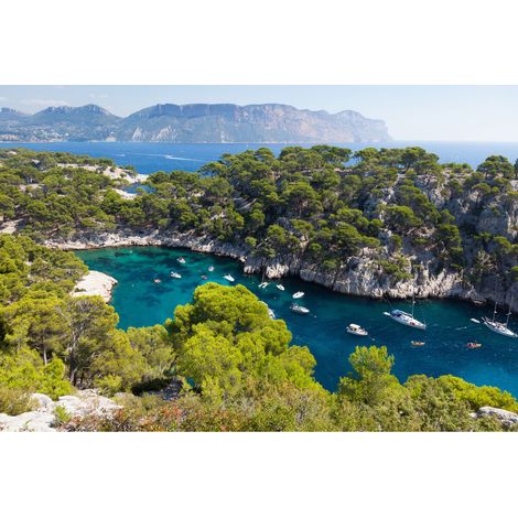Tableau sur toile paysage de Cassis 30x45 cm - Impression sur Toile Murale Décorative - Image imprimée en HD sur Toile - Toile sur Châssis en Bois FSC - Fabriqué en France (1/4)