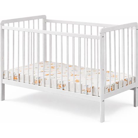 Culla con materasso e sponde removibili lettino evolutivo neonato bianco opaco (1/4)